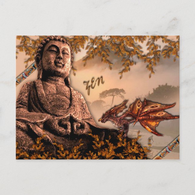 Bouddha Zenement Postkarte (Vorderseite)