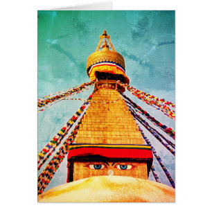 Boudhanath Stupa, Buddha-Augen, Kathmandu, Nepal