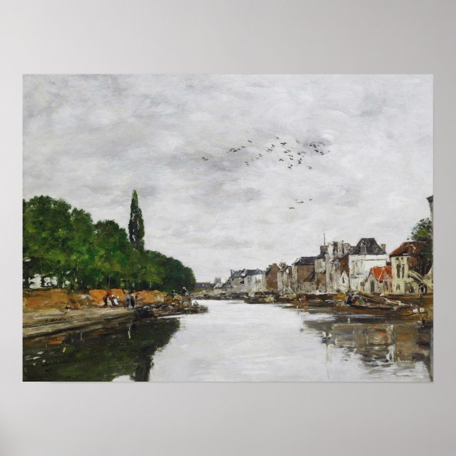 Boudin - Brüssel auf Kanal 1871 Poster (Vorne)