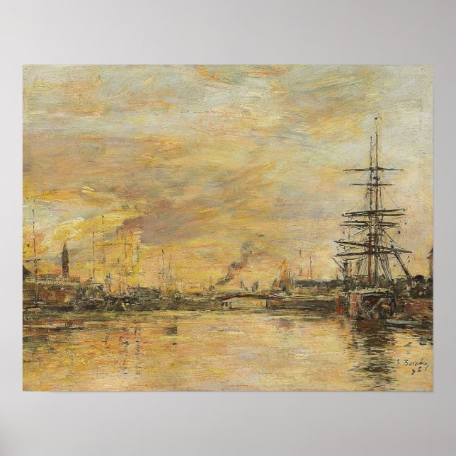 Boudin - Deauville Harbour 1886 Poster (Vorne)