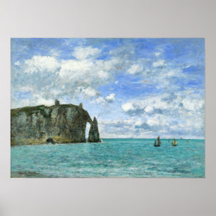 Boudin - Etretat Cliff of Aval 1890 Poster