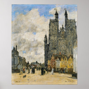 Boudin - Kirchenplatz Saint-Vulfran, Abbeville 18 Poster