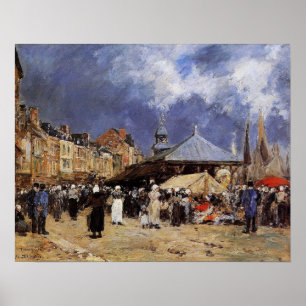 Boudin - Markt in Trouville Poster