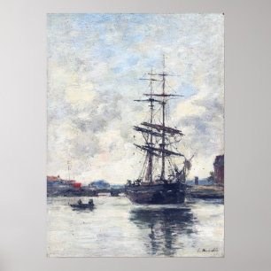 Boudin - Schiff auf der Touques 1888 Poster