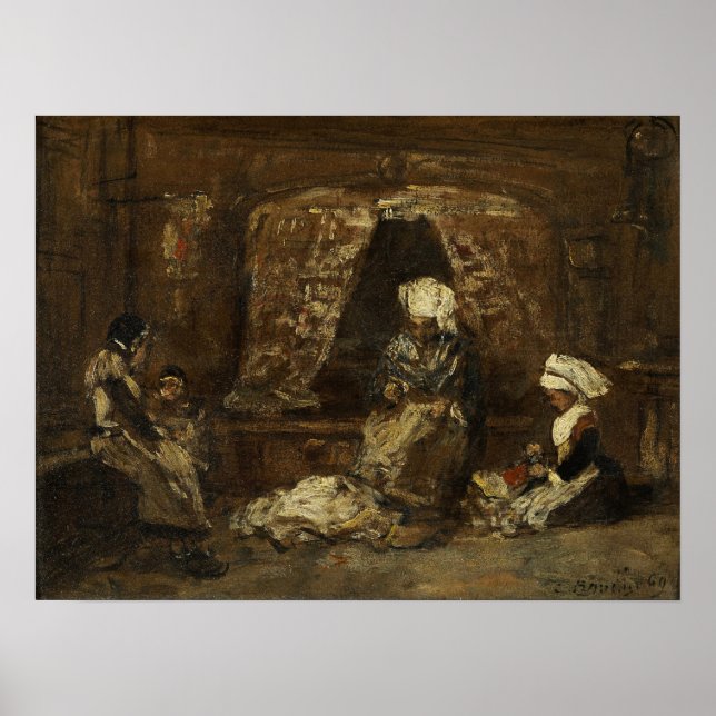 Boudin - Schneider von Plougastel 1869 Poster (Vorne)