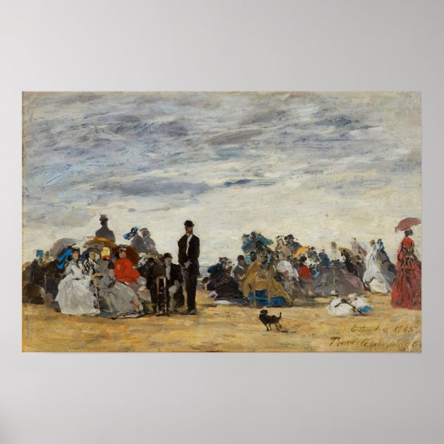 Boudin - Strand in Trouville Poster (Vorne)