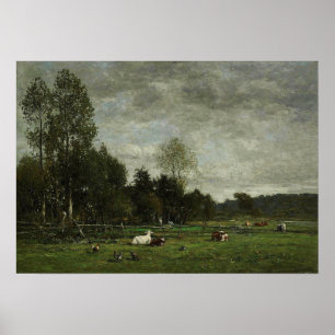 Boudin - Weide am Rande von Honfleur 1856 Poster