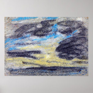 Boudin - Wolken über Meer 1860 Poster