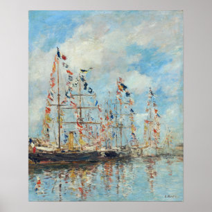 Boudin - Yachtbecken in Trouville-Deauville 1895 Poster