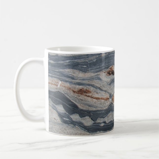 Boudinage Limestone Rock Print Tasse (Links)