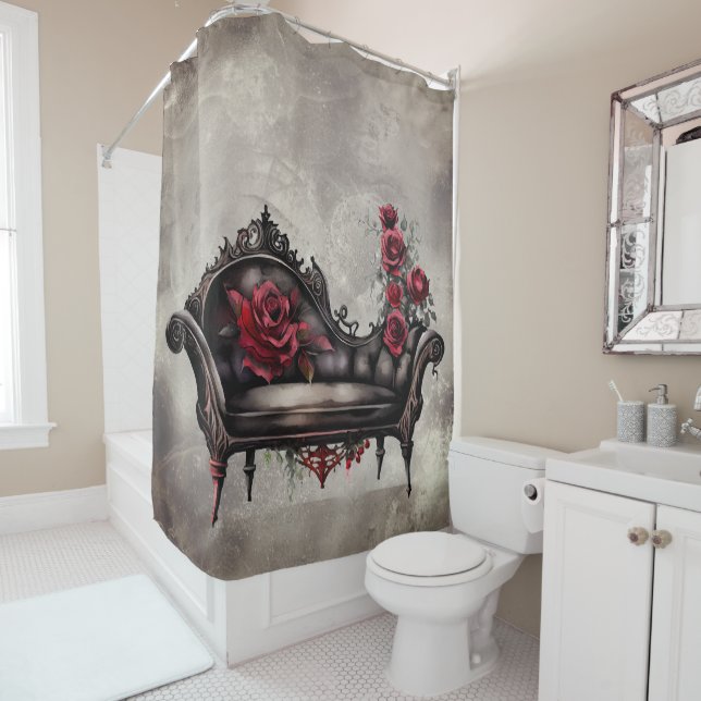 Boudoir Chaise | Viktorianisches Ohnmacht Duschvorhang (Beispiel)