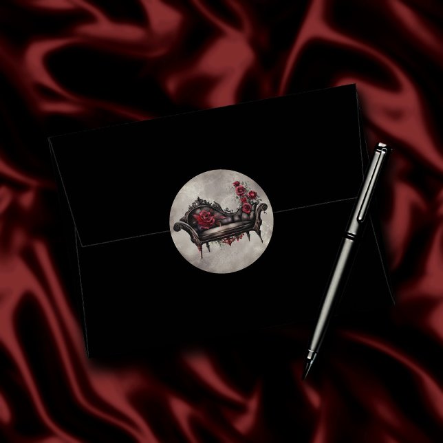 Boudoir Chaise | Viktorianisches Ohnmacht Runder Aufkleber (Von Creator hochgeladen)