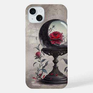 Boudoir Kristallkugel Halbmond Rote Rosen iPhone 15 Plus Hülle