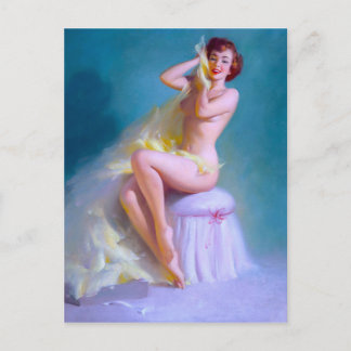 Boudoir Pinup Postkarte