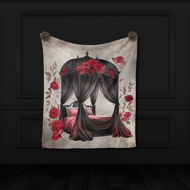 Boudoir | Scarf Canopy Altes antikes Poster Bett Fleecedecke (Von Creator hochgeladen)