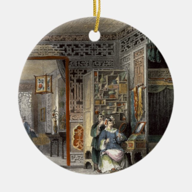 Boudoir und Bett-Kammer einer Dame des Ranges, von Keramik Ornament (Vorne)