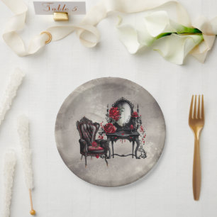 Boudoir   Vanity Mirror und Viktorianischer Partyv Pappteller