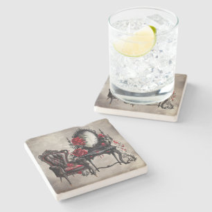 Boudoir   Vanity Mirror und Viktorianischer Partyv Steinuntersetzer