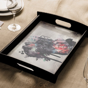 Boudoir Viktorianische alte Rote Rosen Hochtaste Seidenpapier