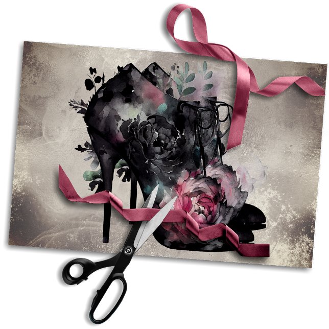 Boudoir | Viktorianische Rosa-Rose-High-Heel-Hinte Seidenpapier (Von Creator hochgeladen)