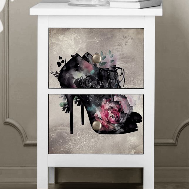 Boudoir | Viktorianische Rosa-Rose-High-Heel-Hinte Seidenpapier (Von Creator hochgeladen)