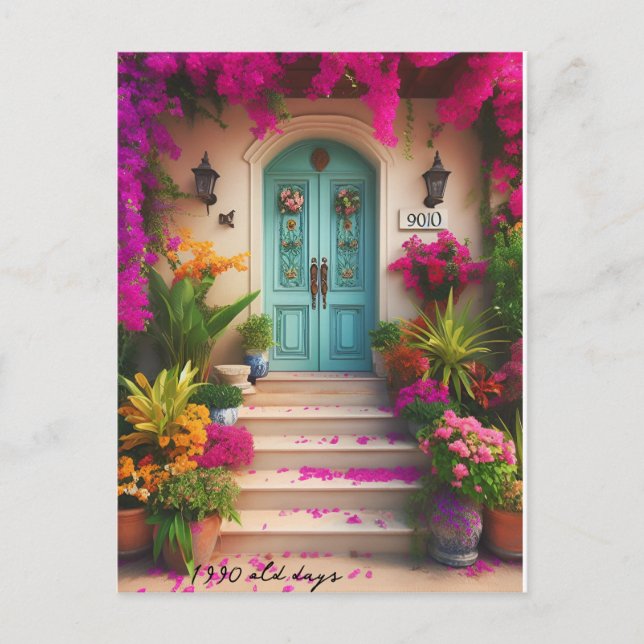 Bougainvillea Blume 1990 Postkarte (Vorderseite)