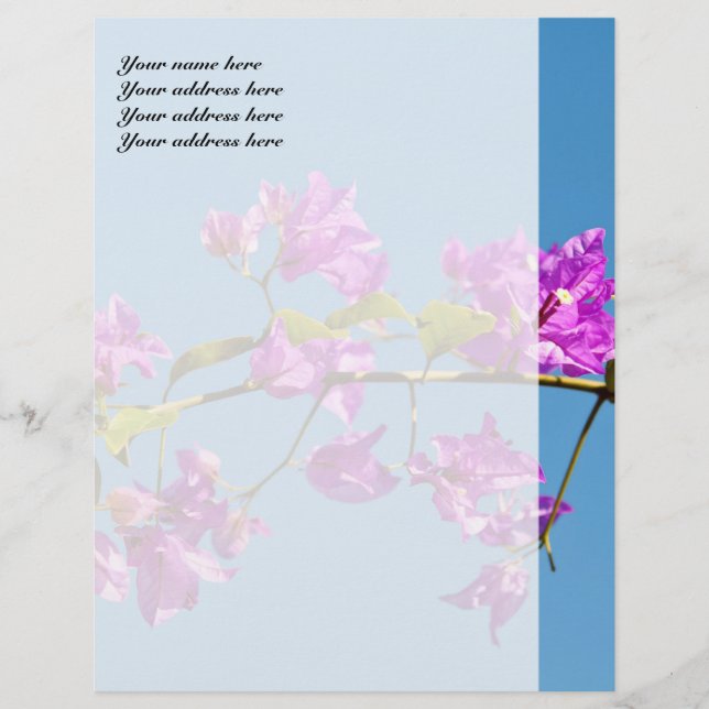 Bougainvillea-Blume Briefkopf (Vorderseite)