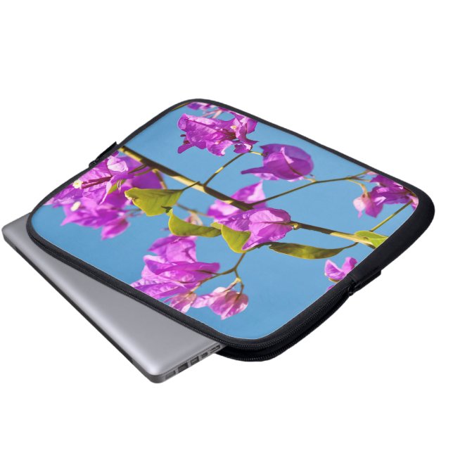 Bougainvillea-Blume Laptopschutzhülle (Vorne Knopf)