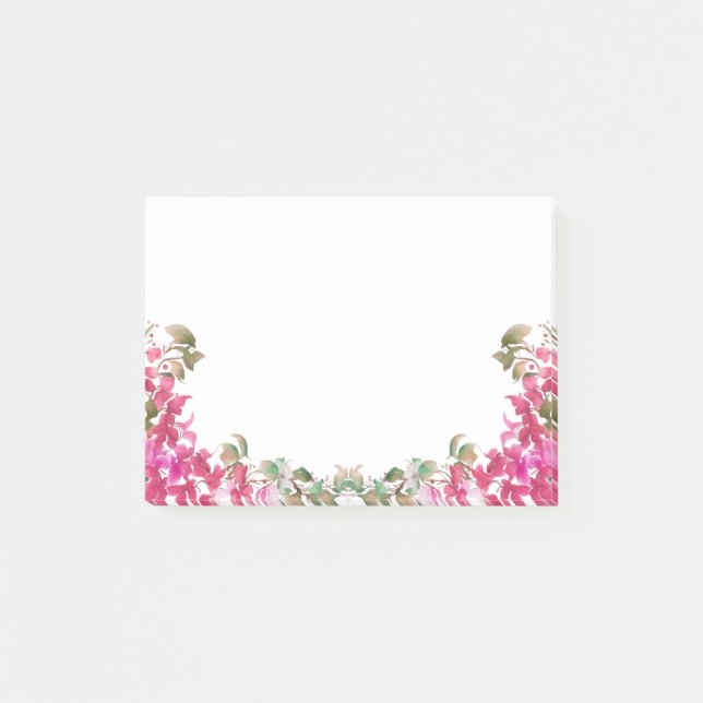 Bougainvillea Blume Magenta Post-it Klebezettel (Vorderseite)