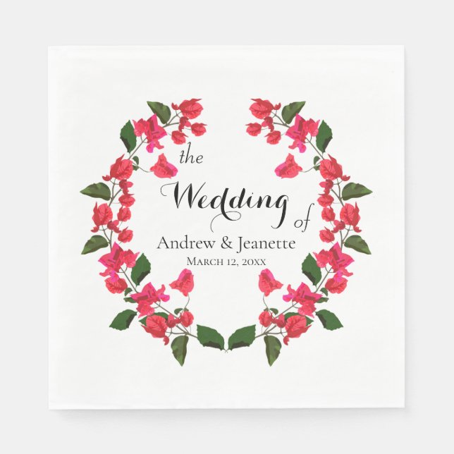 Bougainvillea Blume Wedding Napkins Serviette (Vorderseite)