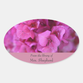 Bougainvillea Buchzeichen Ovaler Aufkleber