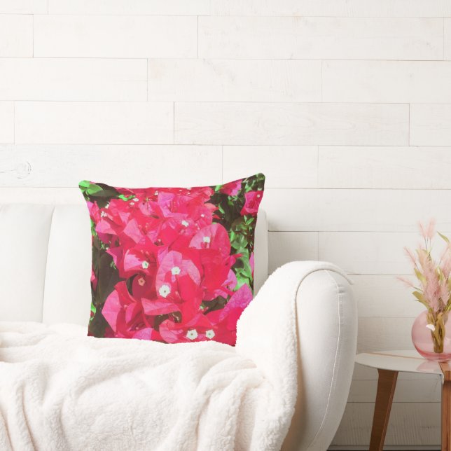 Bougainvillea Cascade Throw Pillow Kissen (Liege)