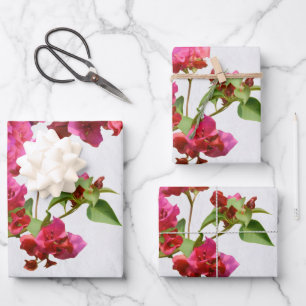 Bougainvillea Floral Griechische Insel am Mittelme Geschenkpapier Set