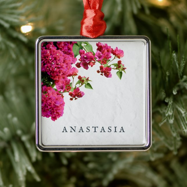 Bougainvillea Floral Griechische Insel am Mittelme Ornament Aus Metall (Baum)