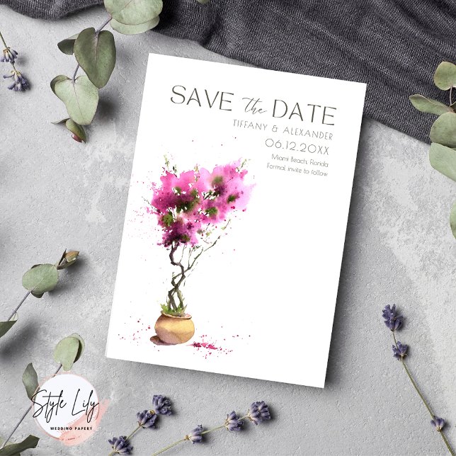 Bougainvillea Foto Summer Wedding Save The Date (Von Creator hochgeladen)