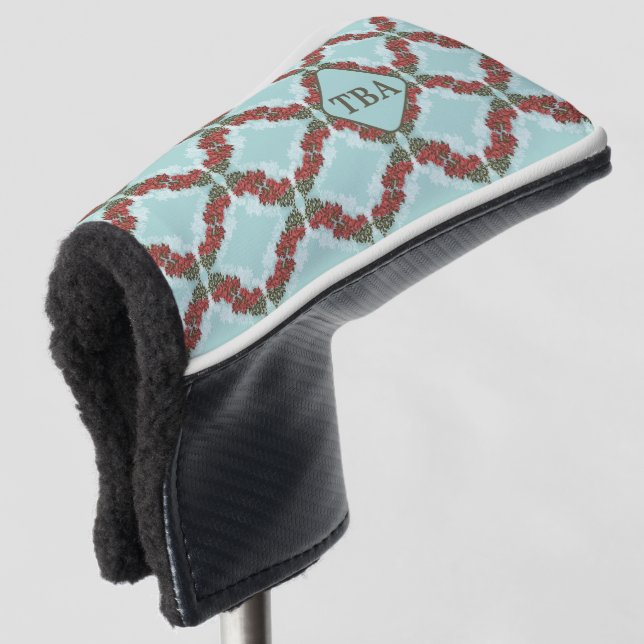 Bougainvillea Golf Putter Cover Headcover (3/4 Vorderseite)