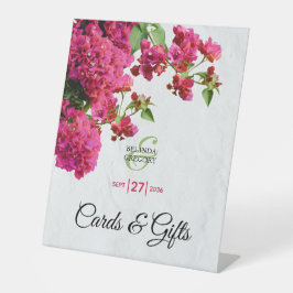 Bougainvillea Griechische Insel Hochzeitskarten & Sockelschild