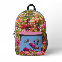 Bougainvillea & Hummingbird All-O Print Rucksack