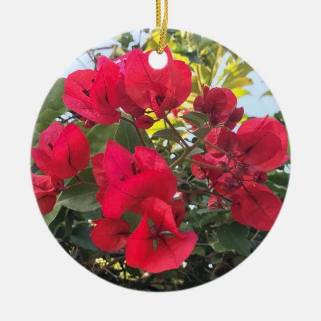 Bougainvillea Keramik Ornament (Vorne)
