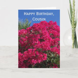 Bougainvillea Personalisierter Cousin Geburtstag Karte
