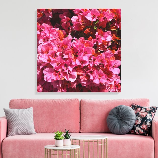 Bougainvillea Pink Tropical Vining Shrub Foto Leinwanddruck (Insitu (Wohnzimmer))