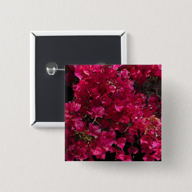 Bougainvillea Red Tropical Vining Shrub Foto Button (Vorne & Hinten)