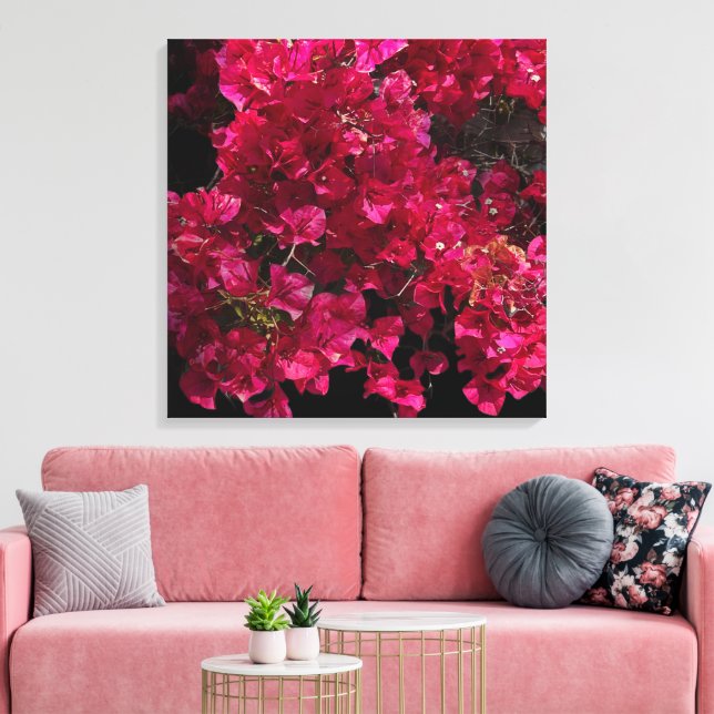 Bougainvillea Red Tropical Vining Shrub Foto Leinwanddruck (Insitu (Wohnzimmer))