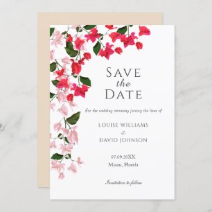 Bougainvillea Save the Date Einladungskarte Einladung