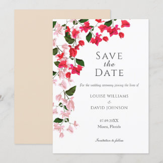 Bougainvillea Save the Date Einladungskarte Einladung