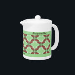 Bougainvillea Teapot<br><div class="desc">Dieses Bild stammt von meiner Acrylmalerei, Bougainvillea. Passen Sie diesen Teekessel mit der Option an, Rahmen und Text hinzuzufügen oder zu löschen und auch Farben zu ändern.</div>