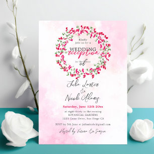 Bougainvillea-Tropenwald-Hochzeitsempfang Einladung