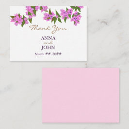 Bougainvillea Tropical Wedding Danke You Card v2 Begleitkarte