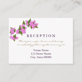 Bougainvillea Tropical Wedding Reception Card Begleitkarte