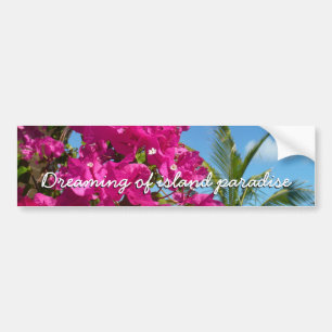 Bougainvillea und Palme Tropische Naturszene Autoaufkleber
